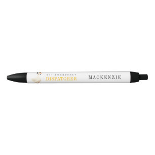 Personalized 911 Dispatcher Goose With Headset Black Ink Pen