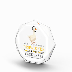 Personalized 911 Dispatcher Goose With Headset Photo Block