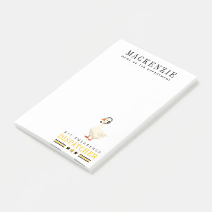 Personalized 911 Dispatcher Goose With Headset Post-it Notes