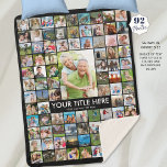 Personalized 92 Photo Collage Custom Colour Sherpa Blanket<br><div class="desc">Create your own personalized keepsake photo memories blanket utilizing this easy-to-upload photo collage template with 92 pictures commemorating a special occasion, event or milestone or for a meaningful, memorable gift for anyone. Personalize with your custom text and choose your colours. CHANGES: Select a different background colour or choose a styled...</div>