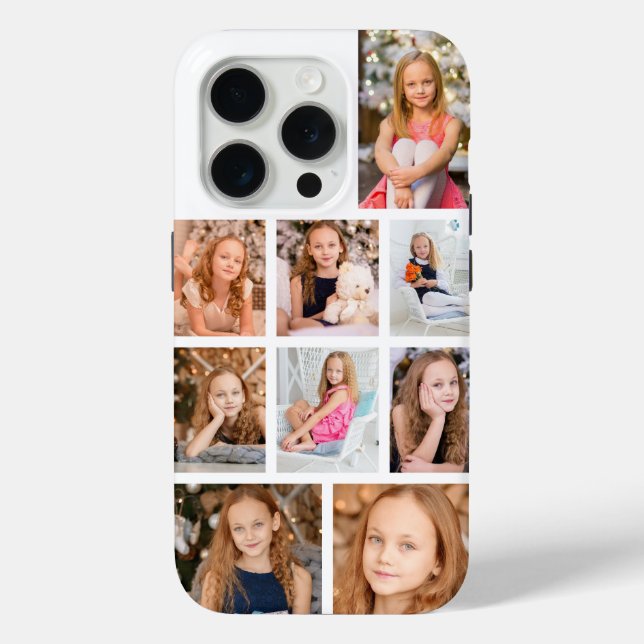 Personalized 9 Photo Collage Case-Mate iPhone Case (Back)