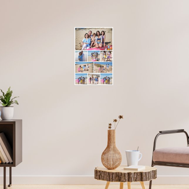 Personalized 9 photo collage poster (Living Room 3)