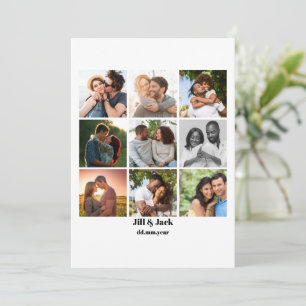 Personalized 9 Photo Collage Template for Couples