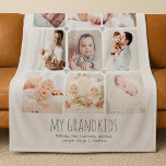 Personalized 9-photo grandparent's blanket<br><div class="desc">Personalize this modern, elegant blanket with 9 photos of the grandchildren and their names to create a beautiful gift that grandmas and grandpas will treasure. All text is easy to edit. Tip: Try to use photos with similar colours to make this design really pop. If you need any help customizing...</div>