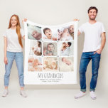 Personalized 9-photo grandparent's blanket<br><div class="desc">Personalize this modern, elegant blanket with 9 photos of the grandchildren and their names to create a beautiful gift that grandmas and grandpas will treasure. All text is easy to edit. Tip: Try to use photos with similar colours to make this design really pop. If you need any help customizing...</div>