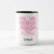 Personalized 9th Anniversary funny couple Mug