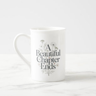 Personalized A Beautiful Chapter Ends Retirement Bone China Mug
