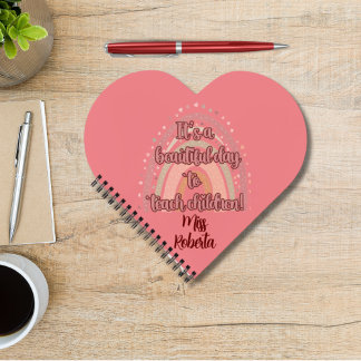 Personalized A Beautiful Day to Teach Rainbow Notebook