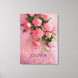 Personalized A Dream in Shades of Pink Canvas Print