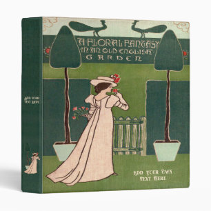 Personalized A Floral Fantasy Book 3-Ring Binder
