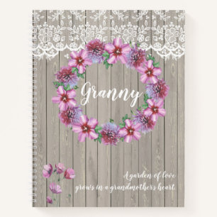 Personalized A Garden of Love Notebook