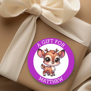 Personalized A Gift For Christmas Classic Round Sticker