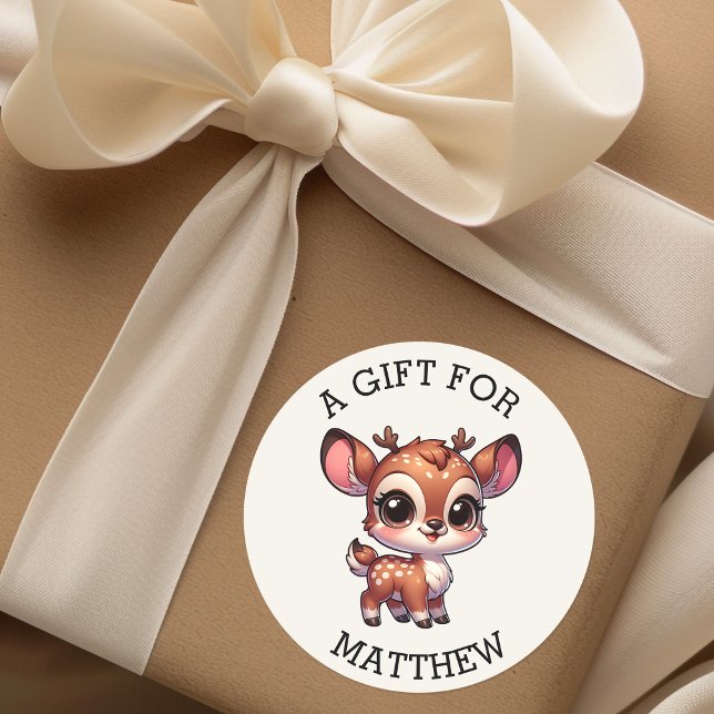 Personalized A Gift For Christmas  Classic Round Sticker (Creator Uploaded)