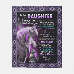 Personalized A Letter To My Daughter Fleece Blanket