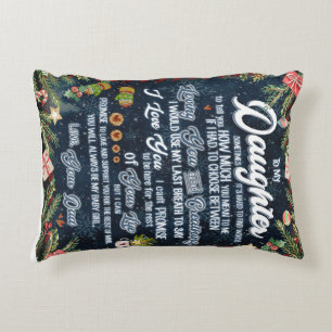 Personalized A Letter To My Daughter From Dad, Accent Pillow