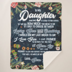 Personalized A Letter To My Daughter From Dad, Sherpa Blanket