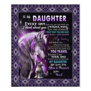 Personalized A Letter To My Daughter Photo Print