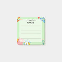 Personalized "A Note From" Teacher Post-it Notes |