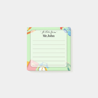 Personalized "A Note From" Teacher Post-it Notes |