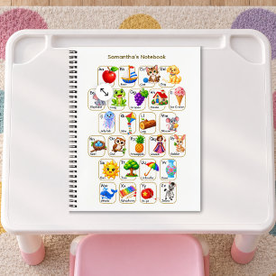 Personalized A–Z Alphabet Letters Kids Notebook