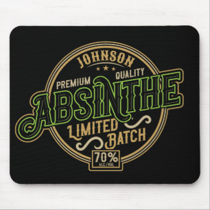 Personalized Absinthe Herbal Spirit Liquor Label Mouse Pad