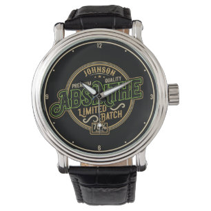 Personalized Absinthe Herbal Spirit Liquor Label Watch