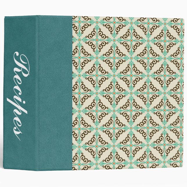 Personalized Abstract Art Custom Recipe Binder (Front/Spine)