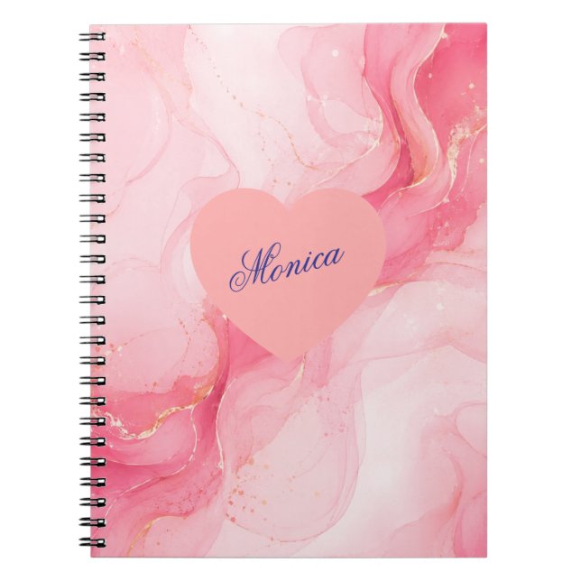 Personalized abstract art notebook Gift for girls  (Front)