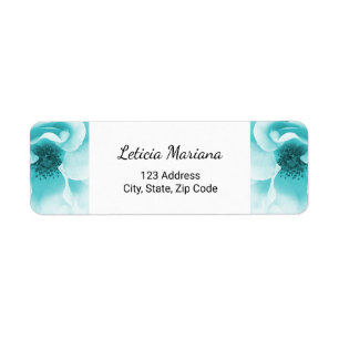 Personalized Abstract Blue & White Florals