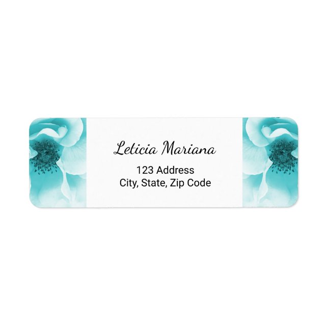 Personalized Abstract Blue & White Florals (Front)