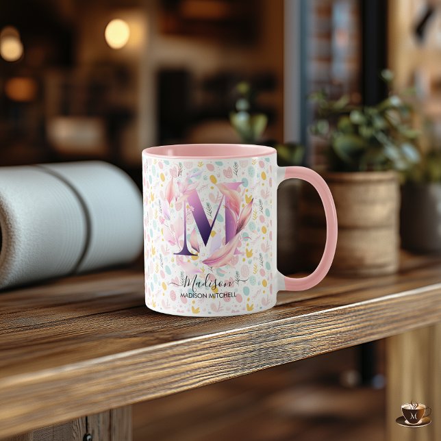 Personalized Abstract Boho Chic Monogram Mug - M (Creator Uploaded)