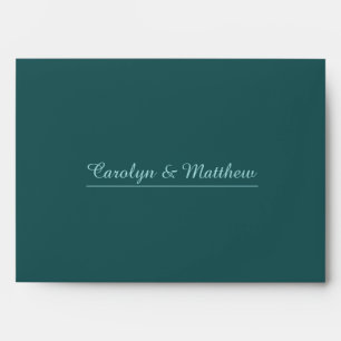 Personalized Abstract Dark Abstract Florals Blue Envelope
