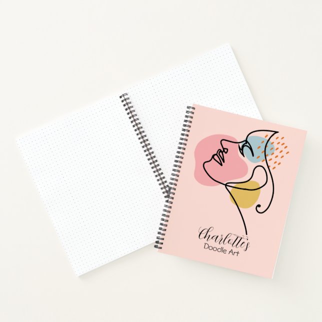 Personalized Abstract Doodle Art Sketch Notebook (Inside)