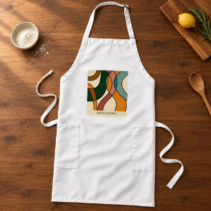 Personalized Abstract Family Kitchen Style Long Apron