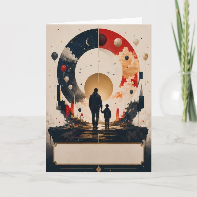 Personalized Abstract Father’s Day Card (Front)