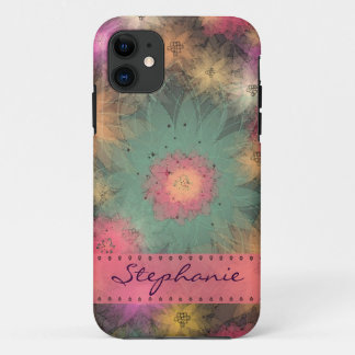 Personalized Abstract Floral iPhone 5 Case