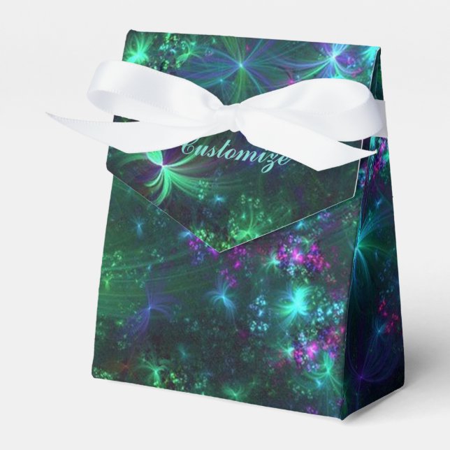 Personalized Abstract Floral Pattern Favour Box (Front Side)