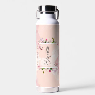 Personalized  Abstract Floral  Water Bottle