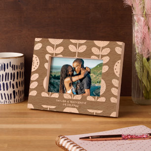 Personalized Abstract Flower Patterned Etched Frames