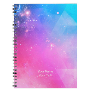 Personalized Abstract Geometric Sky Galaxy Notebook