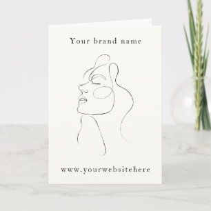 Personalized Abstract Girl Face Jewellery Card