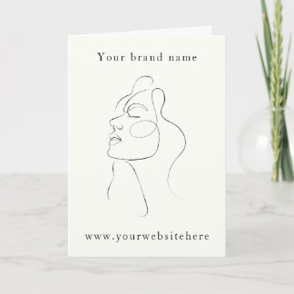 Personalized Abstract Girl Face Jewellery Card