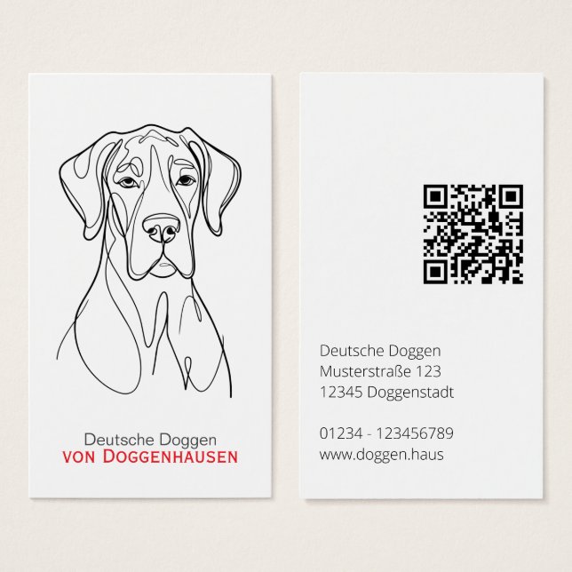 Personalized Abstract Great Dane (Front & Back)