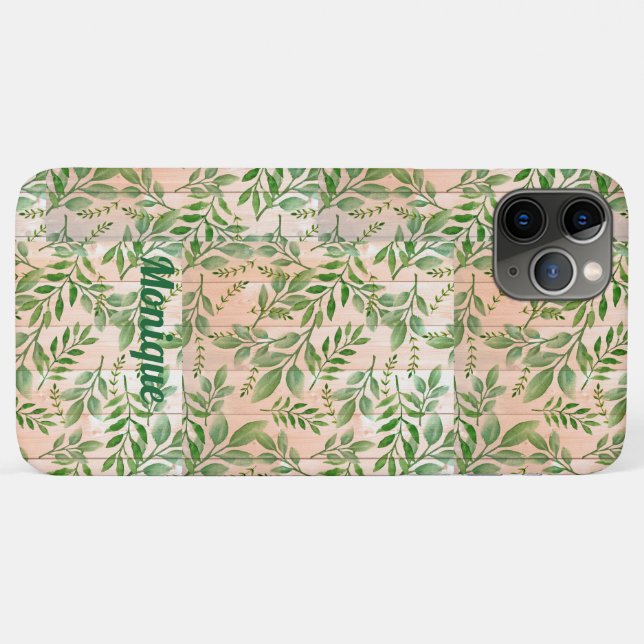 Personalized Abstract Greenery Case-Mate iPhone Case (Back (Horizontal))