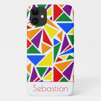 Personalized Abstract LGBTQ Rainbow Pride Colours iPhone 11 Case