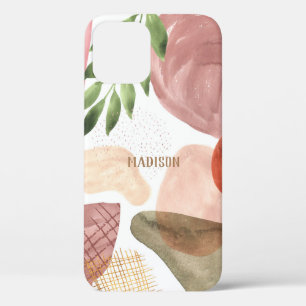  Personalized Abstract Neutral Watercolors Case-Ma iPhone 12 Case