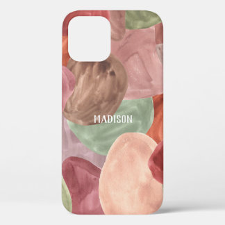 Personalized Abstract Neutral Watercolors iPhone 12 Case