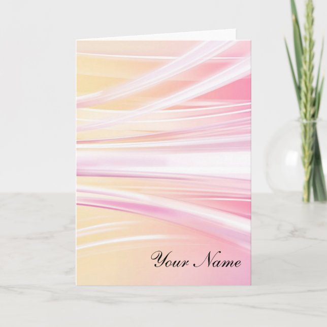 Personalized Abstract Note Cards Template (Front)
