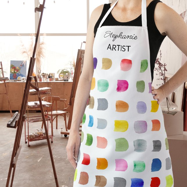 Personalized Abstract Pattern Artist's Apron (Creator Uploaded)