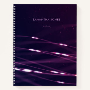 Personalized Abstract Purple Notebook